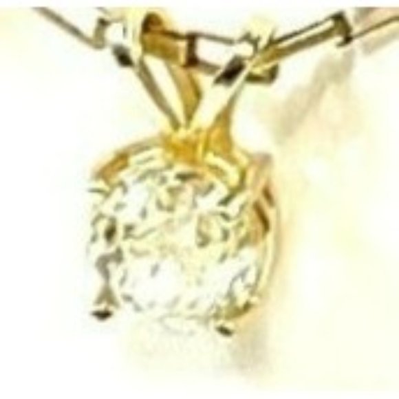 Modified Briolette Cut Diamond Solitaire Pendant 1ct - Picture 14 of 16
